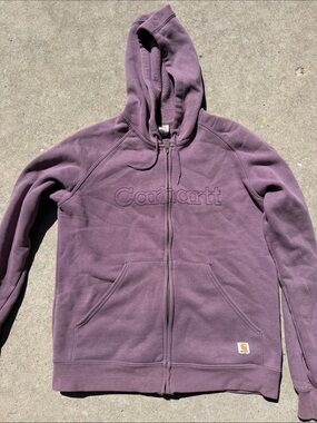 Carhartt Dusty Mauve Full-Zip Hooded Sweatshirt